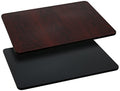 2 Pk. 24 x 42 Rectangular Table Top with Black or Mahogany Reversible Top