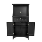 OS Home And Office 25603 OS Home and Office Microwave/Coffee Maker Utility Cabinet with Drawer, Small, Black, 1 Cabinet