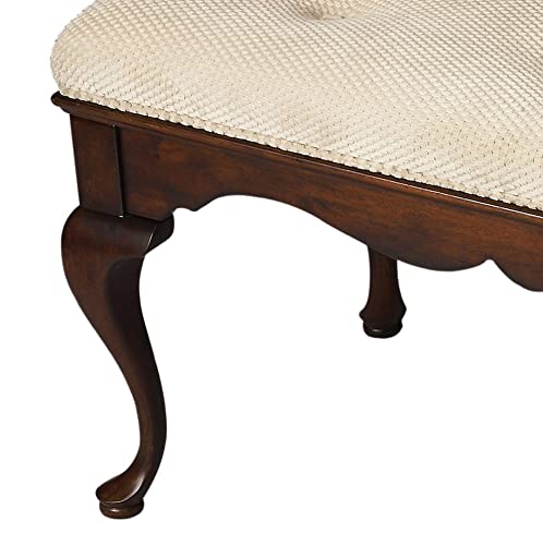 HomeRoots Wood Classic Cherry Brown Finish Bench