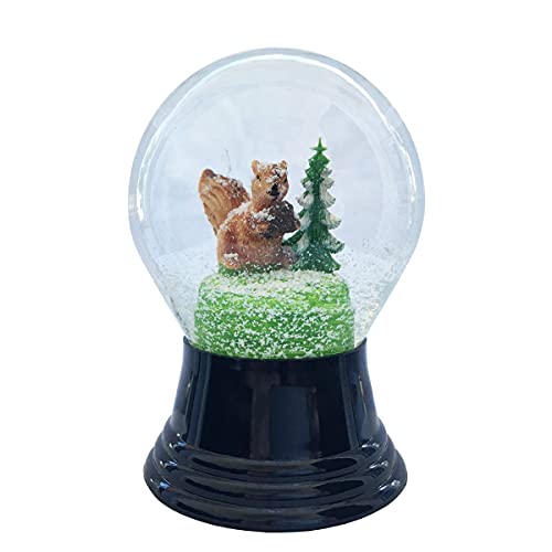 Alexander Taron Pr1620 Perzy Snowglobe-Medium Snowy Squirrel 80 Mm, White