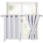 Hiasan Rv Blackout Curtains For Bedroom, 52 X 36 Inches Long - Thermal Insulated & Energy Saving Window Curtains For Living Room, 2 Drape Panels Sewn With Tiebacks, Greyish White