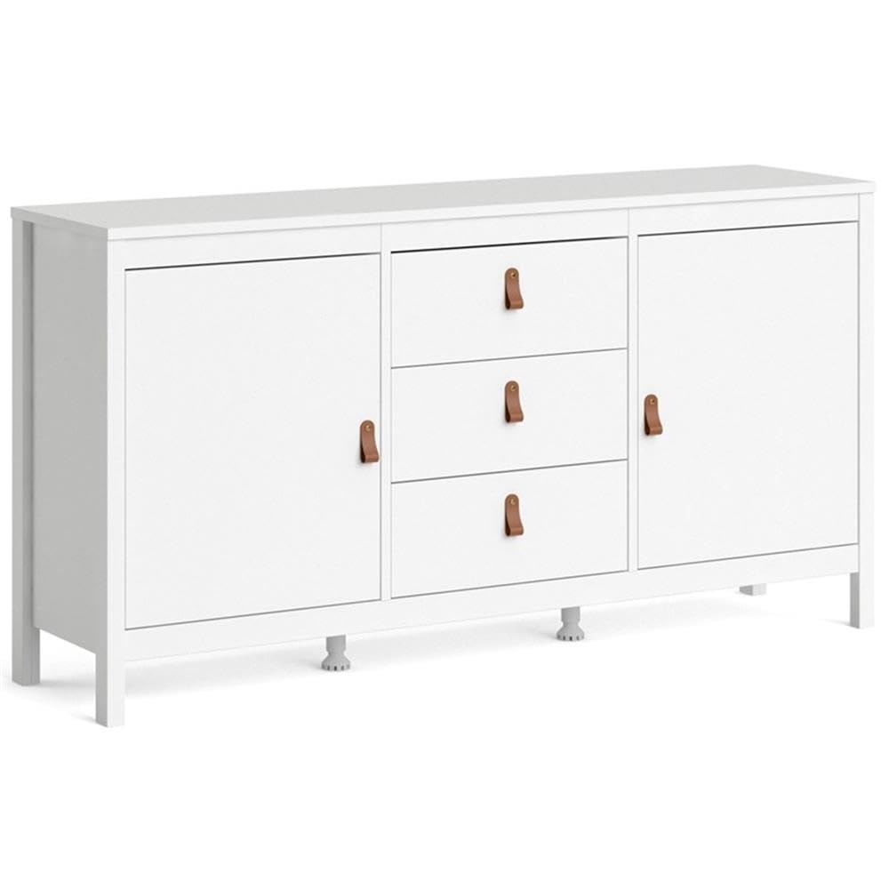 Madrid 2 Door Sideboard with 3 Drawers, White