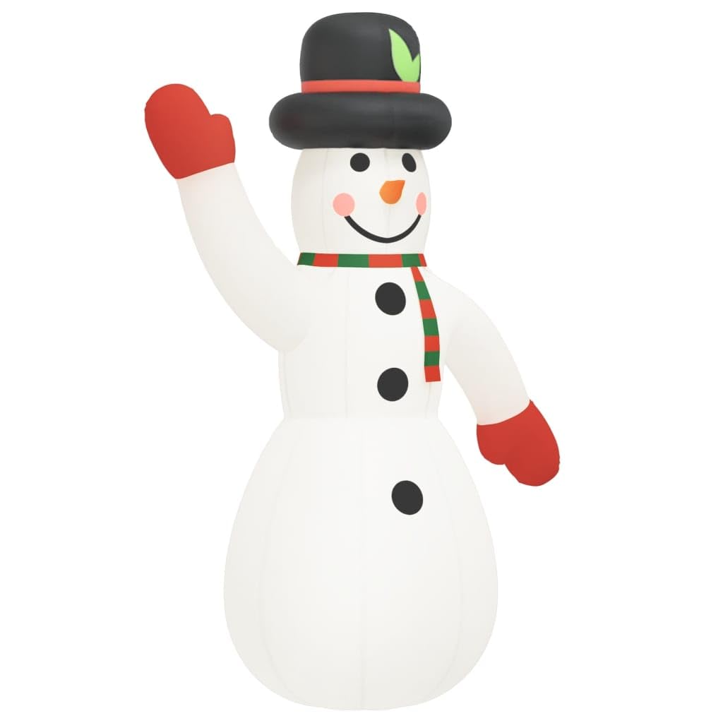 Christmas Inflatable Snowman with LEDs 316.9&quot; vidaXL vidaXL