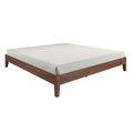 Steve Silve Co Nix King Platform Bed, Contemporary Transitional Styling, 28-Slat Dual-Zone System Support, No Box Spring Needed, Solid Pine Wood, 82.01" L x 78.46" W x 12.24" H, Brown