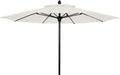 Fiberbuilt Home 7Mpuk-8605 7.5 Ft. Oct Market 8 Rib Push Up Black With Natural White Marine Grade Canopy