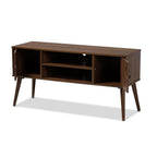 Baxton Studio Alard Mid-Century Modern Walnut Brown Finished 2-Door Wood TV Stand