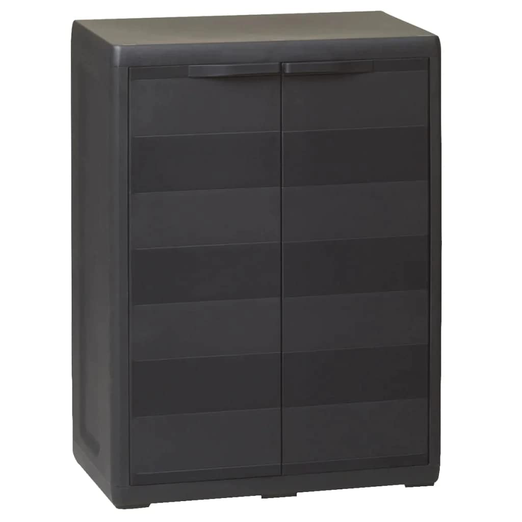 vidaXL Plastmeccanica Wardrobe, Black/Tor, Low, 65 x 38 x 87 cm, One Size