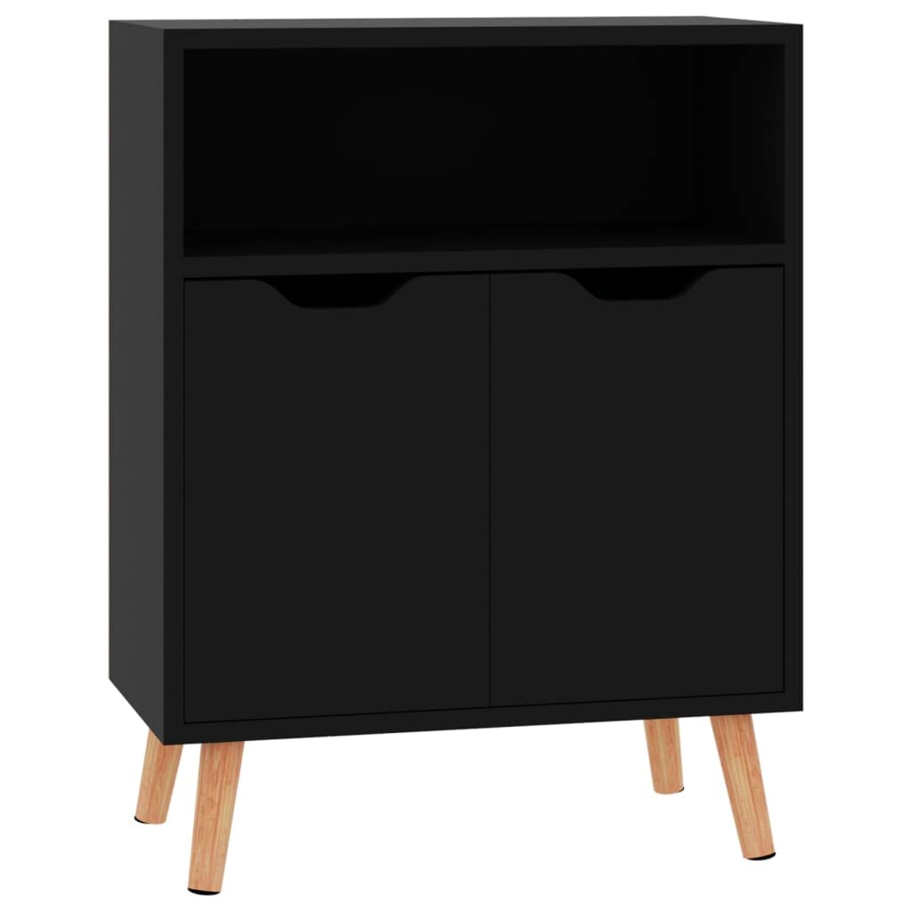vidaXL Sideboard in High-Gloss Black | Quality Engineered Wood | Modern Design | Ample Storage Space