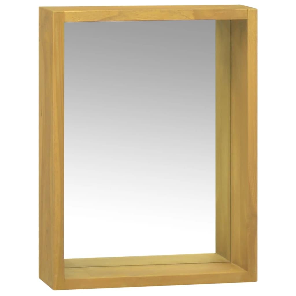 vidaXL Mirror Cabinet 11.8&quot;x3.9&quot;x15.7&quot; Solid Wood Teak