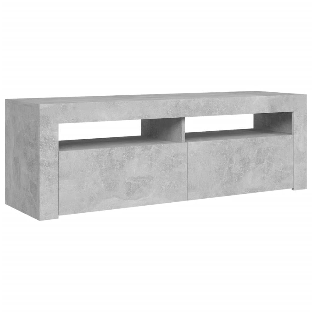 TV Cabinet with LED Lights White 47.2&quot;x13.8&quot;x15.7&quot;