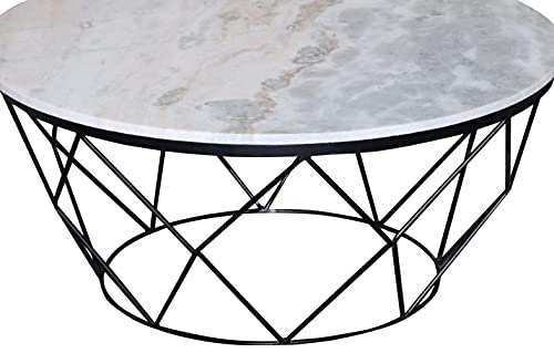 Progressive Furniture Outbound Cocktail Table, Marble/Iron