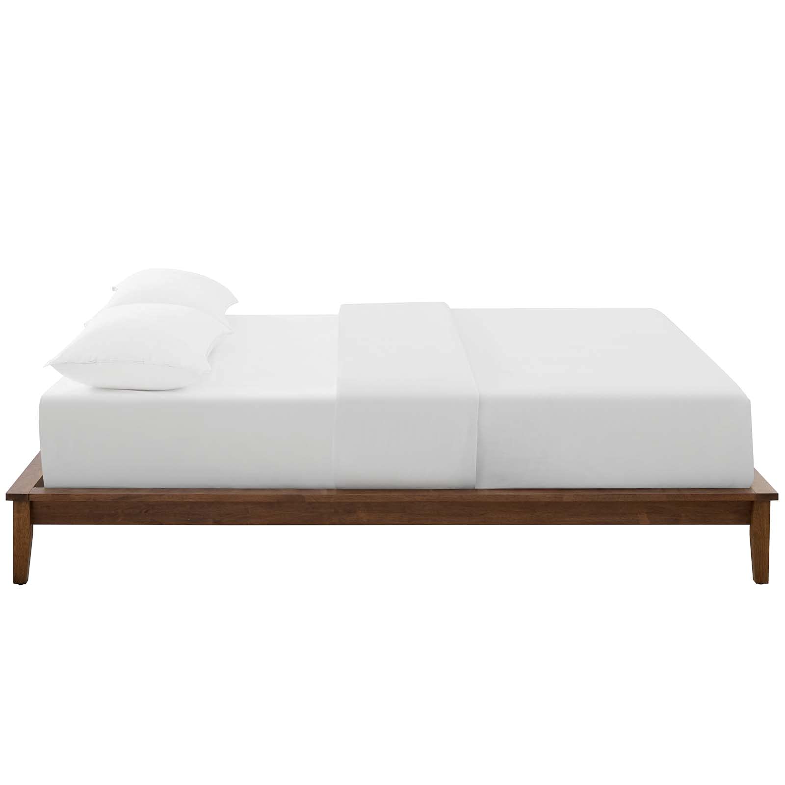 Modway Lodge Wood Platform Full Bed Frame In Walnut