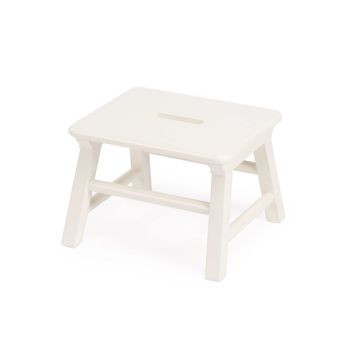 HomeRoots Bayur Wood Classic White Step Stool