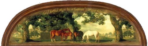 Mural Portfolio II God Forbid Heaven without Horses Arched Accent Wall Sticker
