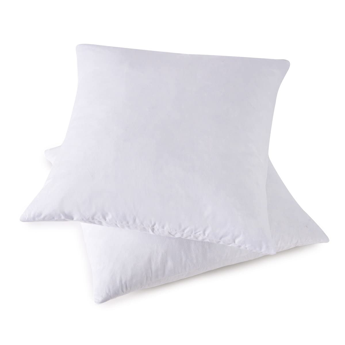 Homesjun Throw Pillow Inserts, Set Of 2 Down Feather Pillows Inserts Bed And Couch Pillows Cotton Cover, 24X24 Inches