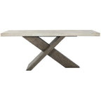 Kosas Home Durant Transitional Wood Console Table in Antique White/Corsican Gray