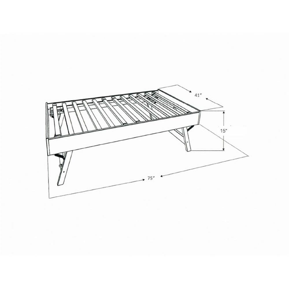Kodiak Furniture Twin to King Size Daybed with Pop Up Trundle in Wood, in White, No Box Spring Needed, Easy Assembly