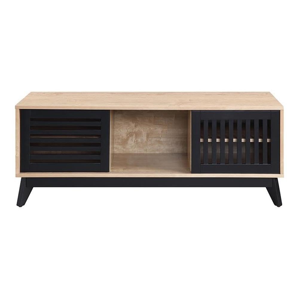 Acme Gamaliel Wooden TV Stand in Oak and Espresso