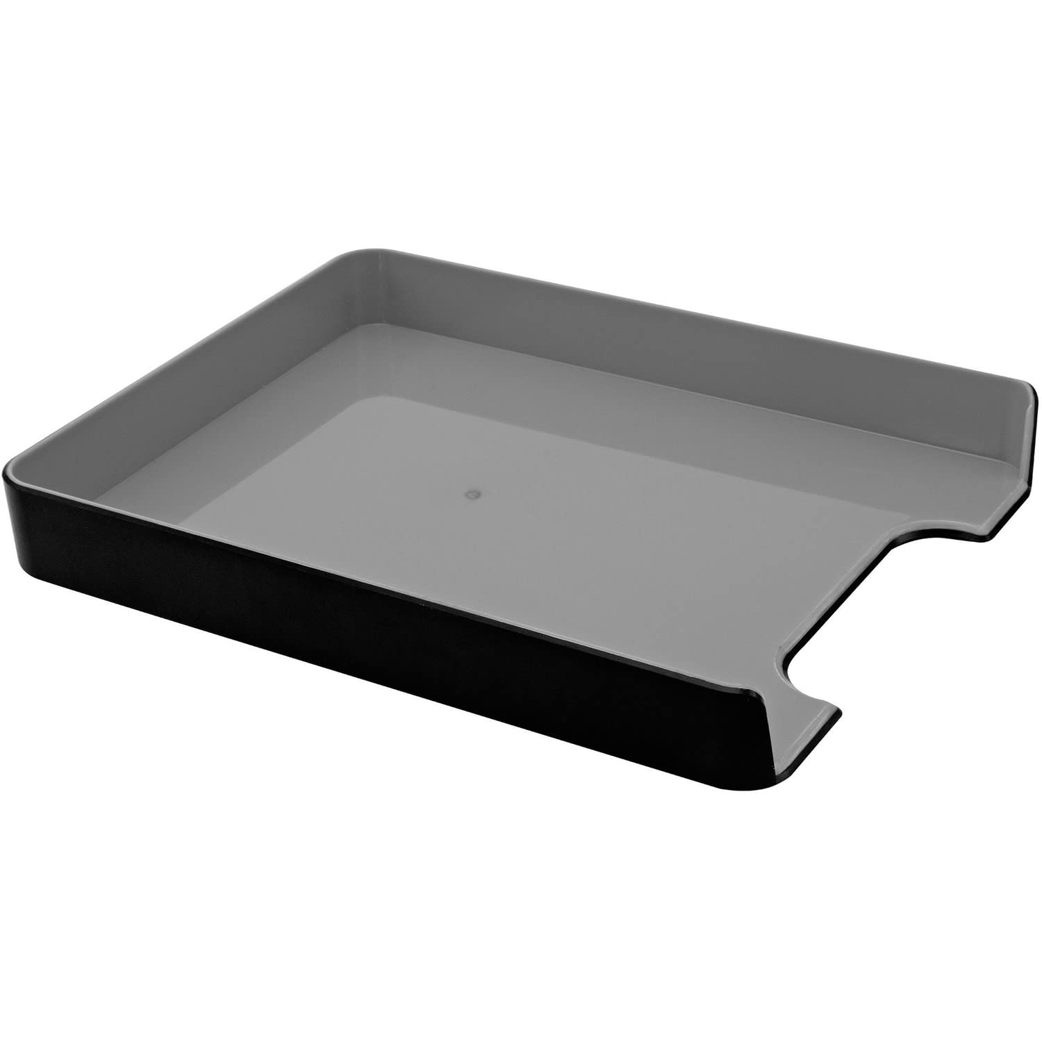 Advantus Fusion Letter Tray, 12 13/16'H X 1 3/4'W X 10 1/8'D, Black/Gray