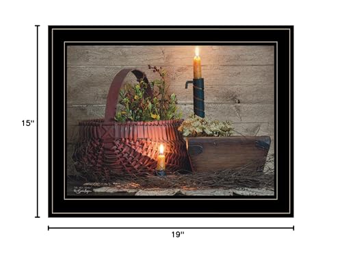 The Red Basket 2 Black Framed Print Wall Art