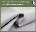 Pi Blackout Closet Curtains,Grommet Pricacy Dustprood Closet Door Curtain,Divider Curtain For Bedroom Room/Storage/Interior Room(Grey White, W42Xl80)