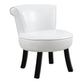 Monarch Specialties 8155, Accent, Kids, Upholstered, Pu, White, Contemporary, Modern Juvenile Chair Leather-Look, 19" L x 20.5" W x 21.5" H