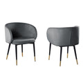 Best Master Furniture Rustic Velvet Upholstered Dining Chair Grey