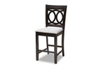 Baxton Studio Lenoir Modern and Contemporary Gray Fabric Upholstered Espresso Brown Finished 5-Piece Wood Pub Set
