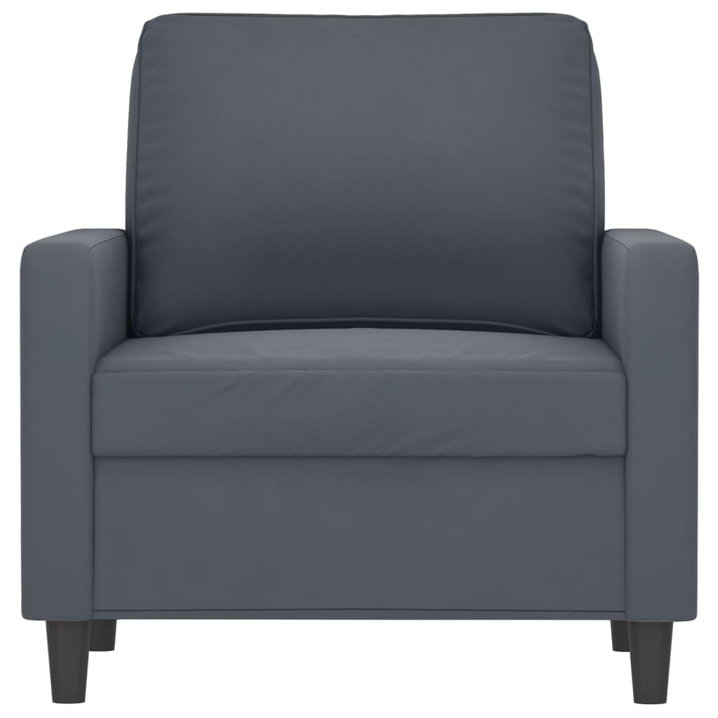 vidaXL Dark Gray Sofa Chair - Velvet Upholstered Seating with Metal Frame - Modern Design for Living Room and Office Area Comfort
