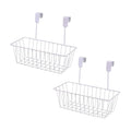 Go Hooked Over Door Hanging Basket Hanging Cabinet Storage Organizer White Space Saving Versatile Stylish Durable Efficient Mode