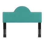 Modway Dawn Performance Velvet Headboard, Full/Queen, Teal