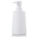 Small Soap Dispenser for Bathroom and Kitchen, Modern Farmhouse Striped Style Plastic Hand Soap Dish Soap Dispenser with Pump Ma