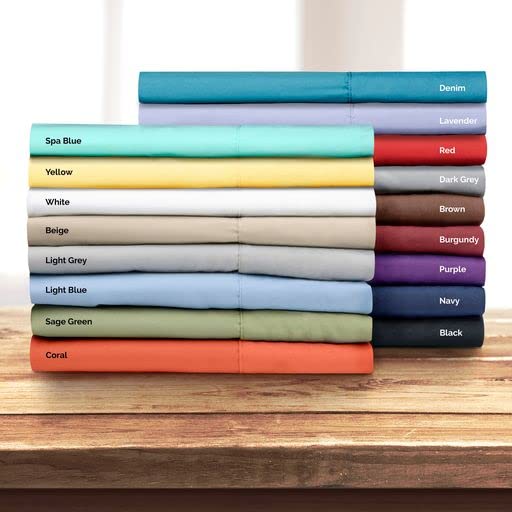 Twin Xl Size Flat Bed Sheet - Hotel Luxury Single Flat Sheet Only - Wrinkle Free & Fade Resistant Flat Sheet - Extra Soft, Breathable Bedding For Women, Men, Kids & Teens - Light Blue Flat Sheet Only