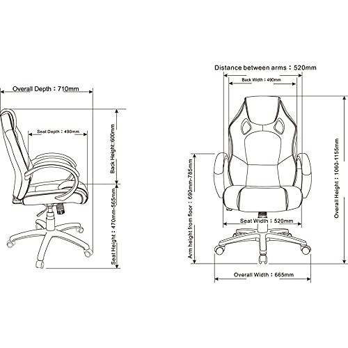 Lorell LYS High-Back 2-Color Economy Gaming Chair