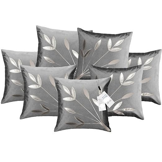 Decor India Cushion Cover Set Of 7 Designer Decorative Throw Pillow/Cushion Covers With Zipper For Sofa, Bedroom, Living Room, K