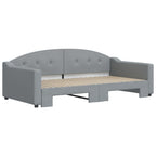 vidaXL Light Gray 2-in-1 Daybed with Trundle - Versatile Sofa Bed for Living Rooms and Bedrooms - Blends Style and Functionality