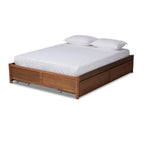 Baxton Studio Yara Brown Finished Wood King Size 4-Drawer Platform Storage Bed