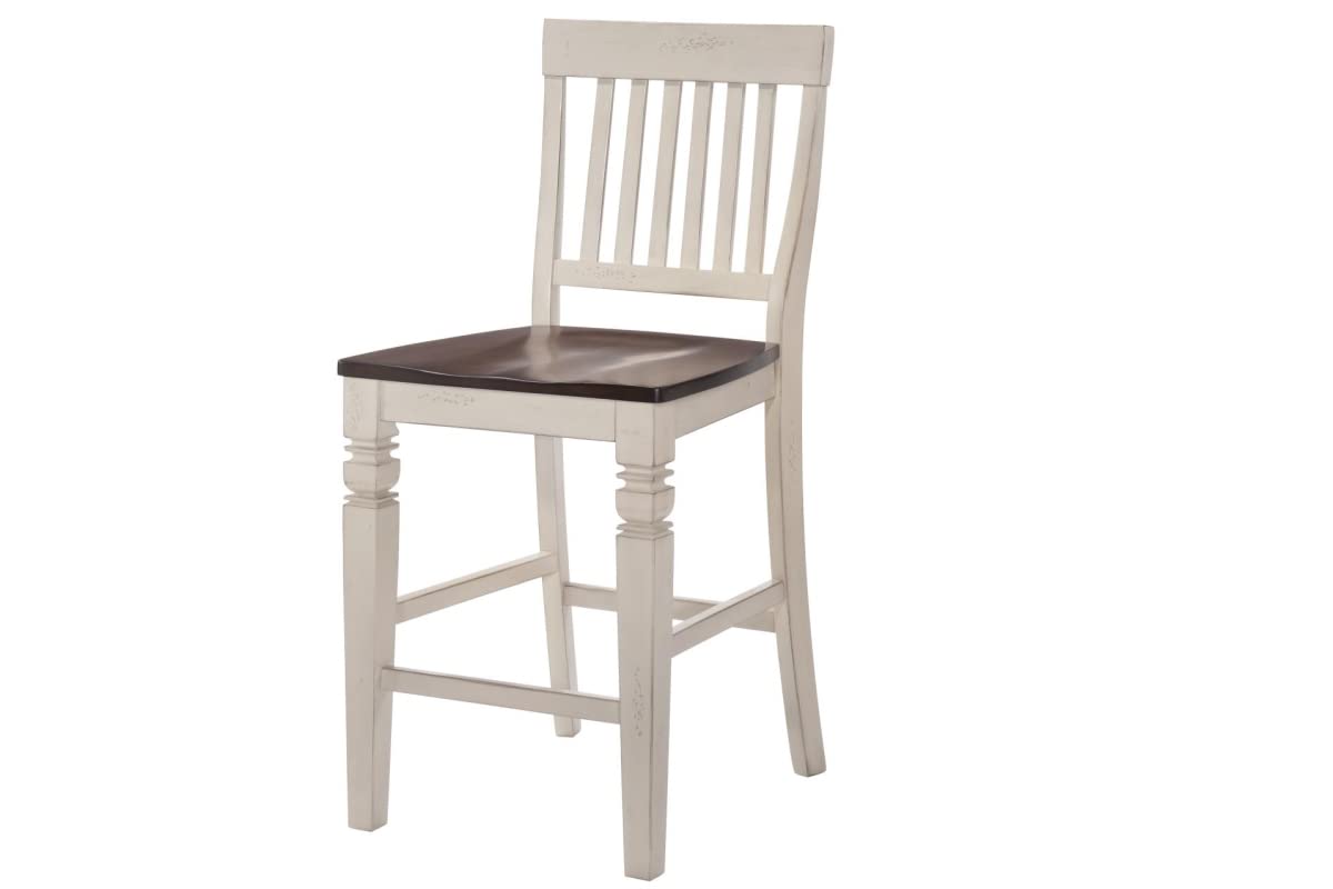 HomeRoots Mocha and Sand 21' X 19' X 41' Mocha Sand Hardwood Barstool