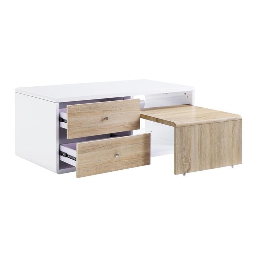 Acme Verux Coffee Table in White High Gloss &