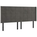 Vidaxl Led Headboard, Upholstered Headboard For Bed Home, Bed Headboard With Led Light, Bedroom Furniture, Dark Gray 64.2"X6.3"X46.5"/50.4" Velvet