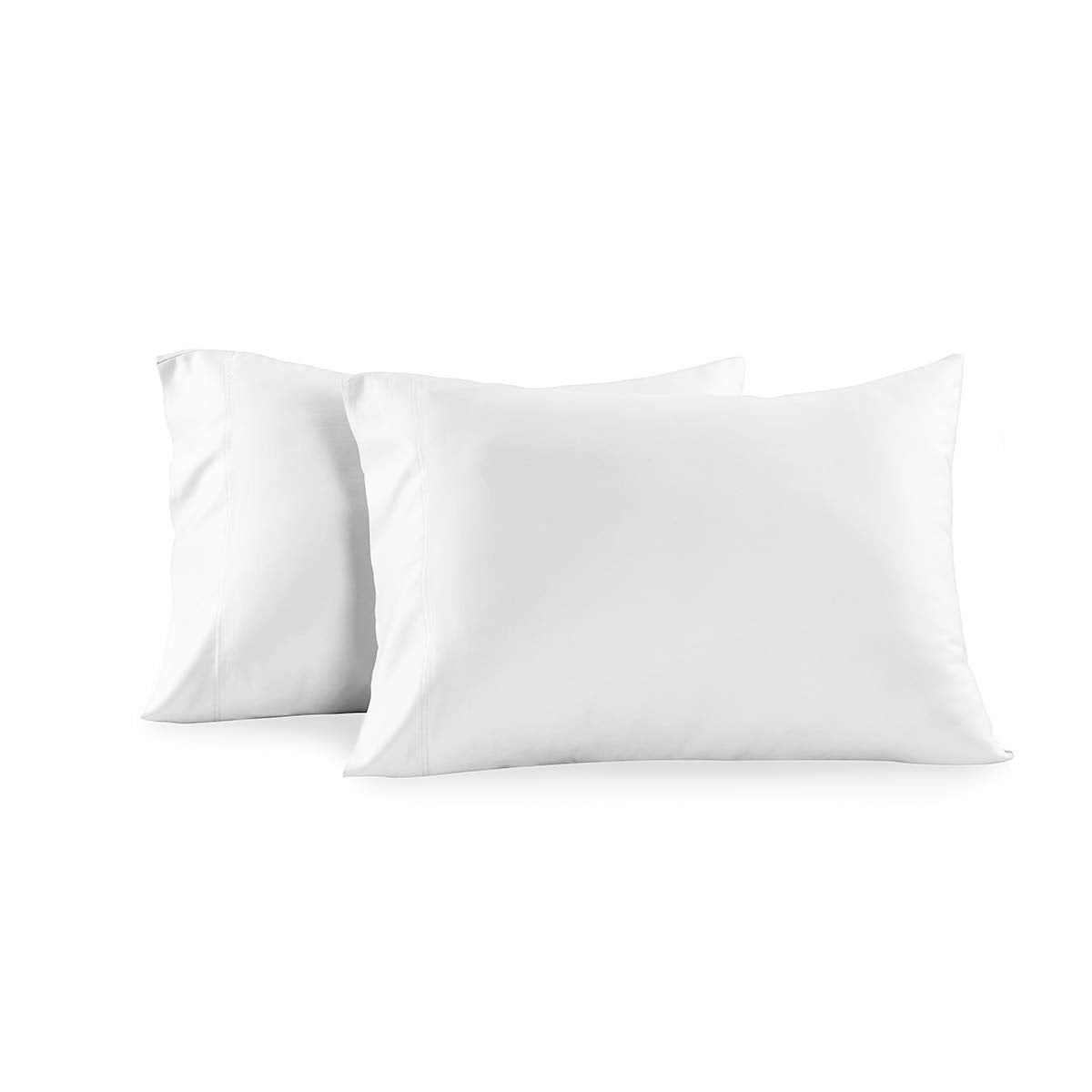 Royal Hotel Bedding Solid White 600-Thread-Count 2Pc / Pair Standard/Queen Size 20' X 30' Pillowcases 100% Cotton, Sateen, Pil