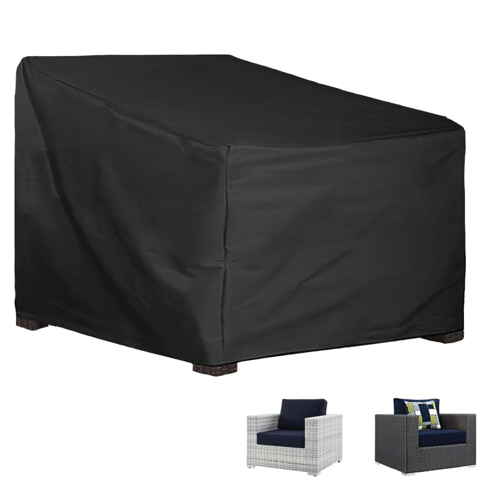 40X40X35 Uv-Proof Waterproof Furniture Patio Cover 40L X 40W X 35H Breathable Dust Proof Sofa Table Chair Storage Bar High Chair