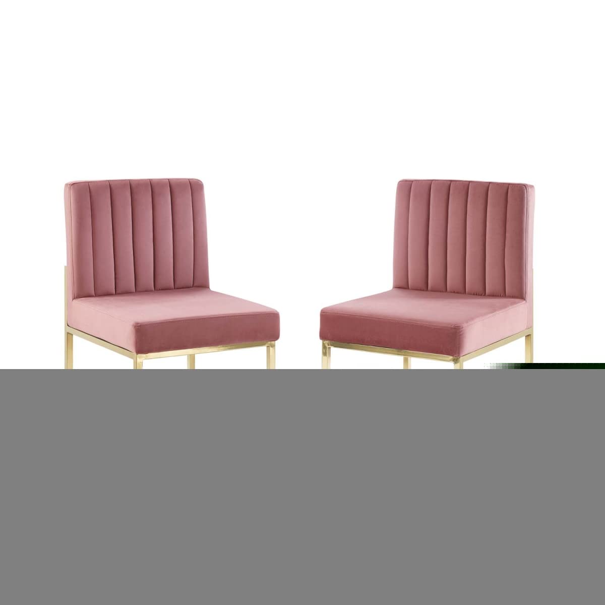 Modway Furniture EEI-4507-GLD-DUS Carriage Performance Velvet Dining Chair, Gold - Set of 2