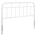 Modway Alessia Modern Farmhouse Metal Headboard, King, White