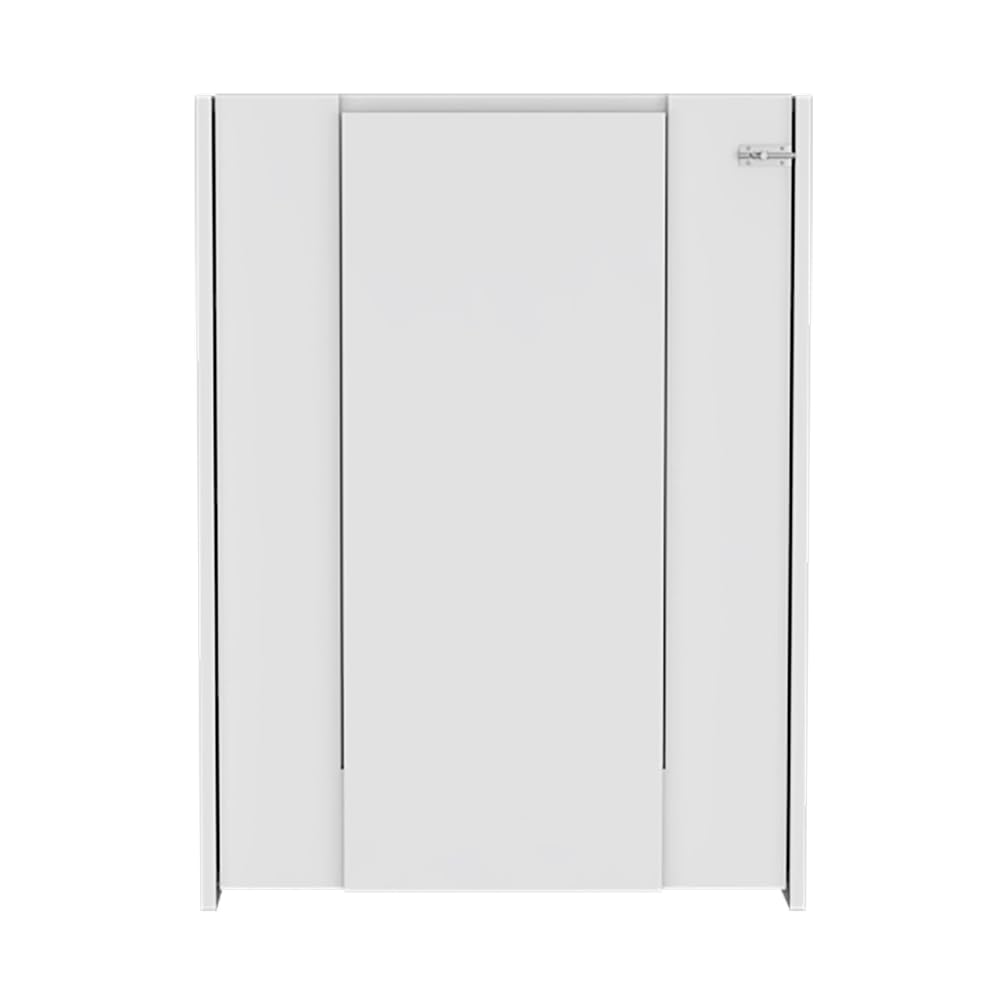 Foldable Table Tacoma, Seven Interior Shelves - White