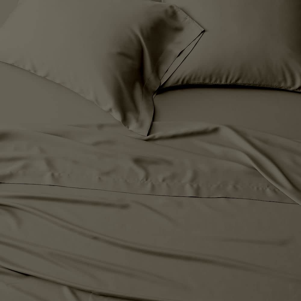 Mygiza Sheets,100% Giza Egyptian Cotton Sheets-Twin Size Giza Cotton Sheets Set To Fit Upto 15 Inches Deep Mattress (4 Pcs) Slate Grey