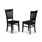 East West Furniture Weva7-Blk-W 7 Piece Dining Room Furniture Set Consist Of A Rectangle Kitchen Table With Butterfly Leaf And 6 Dining Chairs, 42X60 Inch, Black