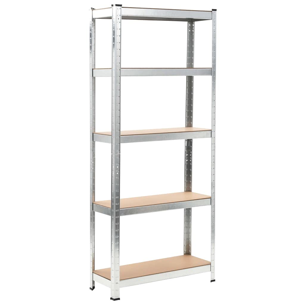 Vidaxl 5-Layer Storage Shelf - Sturdy Galvanized Steel & Engineered Wood With Industrial Style - Anthracite - Ideal For Residential Or Commercial Use