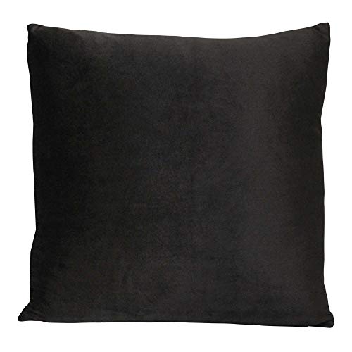 HomeRoots Black Velvet 18 Square Pillow