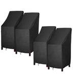 Mavincher Stackable Patio Chair Covers For Outdoor Furniture, Outdoor Chair Covers Waterproof, 600D Heavy Duty Lawn Outside Bars